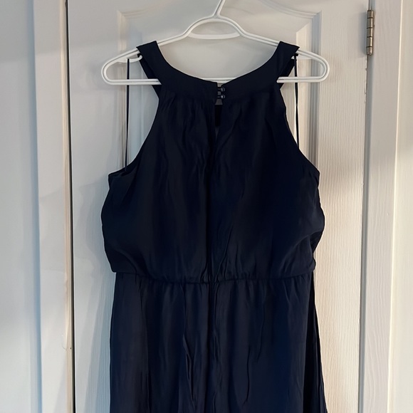 Navy blue embroidered long dress - Picture 3 of 3